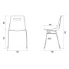 Chaise coque Campus - classement au feu M2