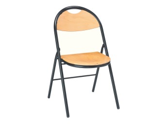 Chaise pliante Florence - structure acier avec assise en bois