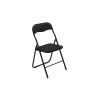Chaise pliante Bounty - structure noire tissu enduit noir