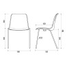 Chaise coque Naples / Hélène - pieds Ø 22mm - M2 ou M4