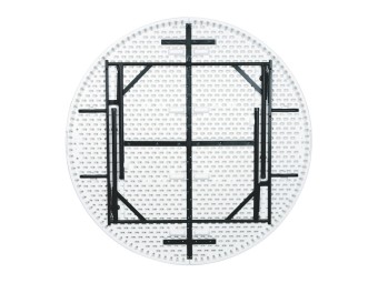Table polyéthylène ronde pliante Grenade