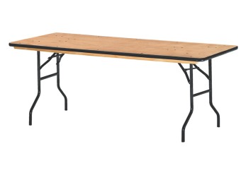 Table rectangulaire en bois exotique pliante Tarragone 183 ou 200 cm