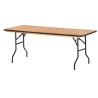 Table rectangulaire en bois exotique pliante Tarragone 183 ou 200 cm