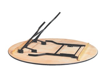 Table ronde en bois exotique pliante Tarragone Ø152 ou 182 cm