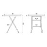 Mange-debout polyéthylène pliant Ø80 cm - hauteur 110 cm
