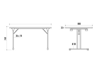 Table ronde pliante et empilable Vendée