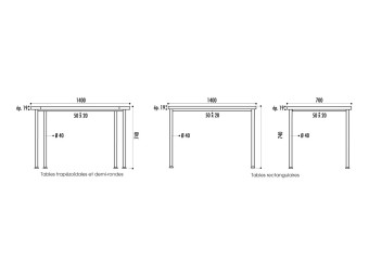 Table de réunion modulaire Confort