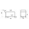 Chariot plus pour tables rondes Ø122, 154 et 183 cm