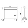 Vestiaire porte cintres sur roulettes