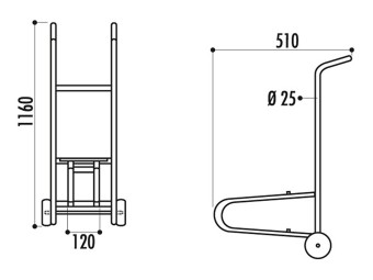 Diable pour transport de chaises