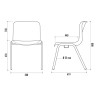 Chaise coque plastique Milan - classement au feu M2