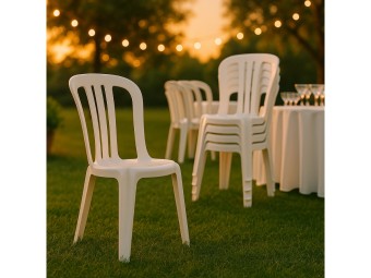 Chaise bistrot Miami empilable en résine