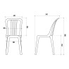 Chaise bistrot Miami empilable en résine