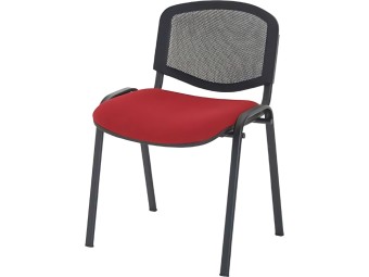 Chaise Iso dossier résille et assise tissu