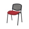 Chaise Iso dossier résille et assise tissu