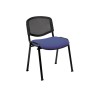 Chaise Iso dossier résille et assise tissu enduit