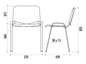 Chaise Iso en polypropylène
