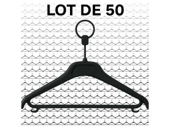 Lot de 50 cintres pour vestiaire porte cintre à roulettes