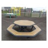 Table pique nique octogonale Horizon stratifié compact