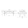 Table pique-nique Berlin rallongée 230 cm - PMR