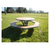 Table pique nique octogonale Horizon stratifié compact