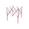 Barrière carrée extensible acier 1,3m - rouge/blanc - BAR002RB
