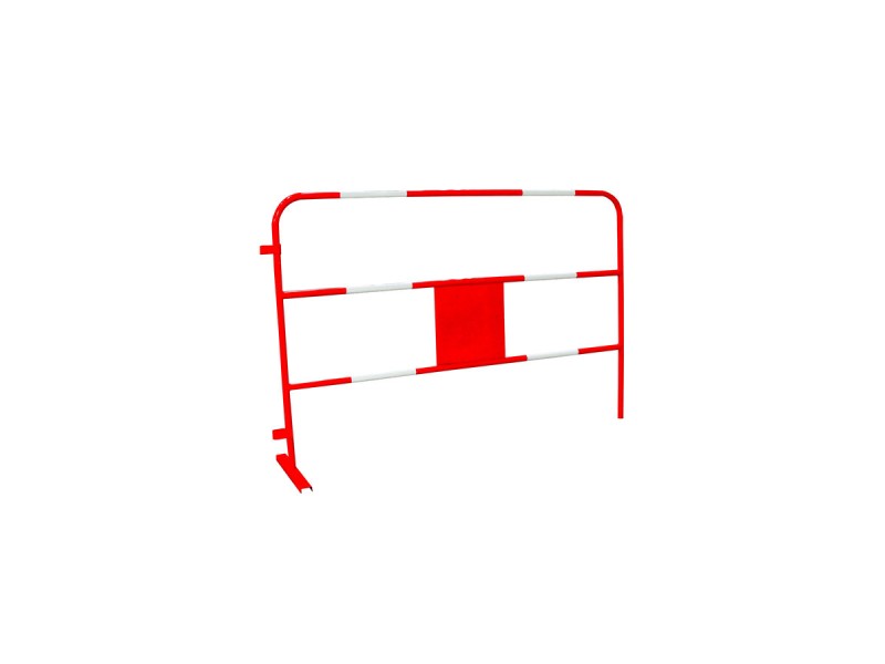 Barrière chantier en acier rouge et blanc - vendu par 5