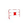 Barrière chantier en acier rouge et blanc - vendu par 5