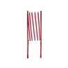Barrière extensible acier 2,3m - rouge/blanc - BAR001RB