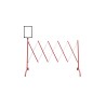 Barrière extensible acier 2,3m - rouge/blanc - BAR001RB