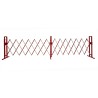 Barrière extensible acier 4m - rouge/blanc - BAR4000