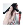 Barrière extensible acier 2,3m - rouge/blanc - BAR001RB