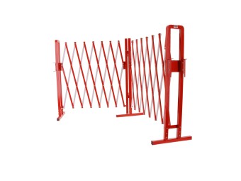 Barrière extensible acier 4m - rouge/blanc - BAR4000