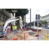 Barrière chantier en acier rouge et blanc - vendu par 5