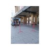 Barrière extensible acier 2,3m - rouge/blanc - BAR001RB
