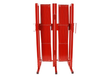 Barrière extensible acier 4m - rouge/blanc - BAR4000