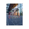 Barrière extensible acier 2,3m - rouge/blanc - BAR001RB