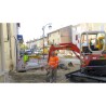 Barrière chantier en acier rouge et blanc - vendu par 5