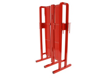 Barrière extensible acier 4m - rouge/blanc - BAR4000