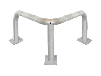 Protection d'angle 3 pieds en acier galvanisé - Ø 76mm - BARA