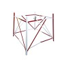 Barrière de regard carré en aluminium 1m - rouge/blanc - BARELEC