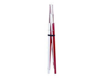 Barrière de regard carré en aluminium 1m - rouge/blanc - BARELEC