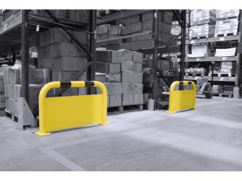 Arceau de protection industriel avec plaque anti encastrement
