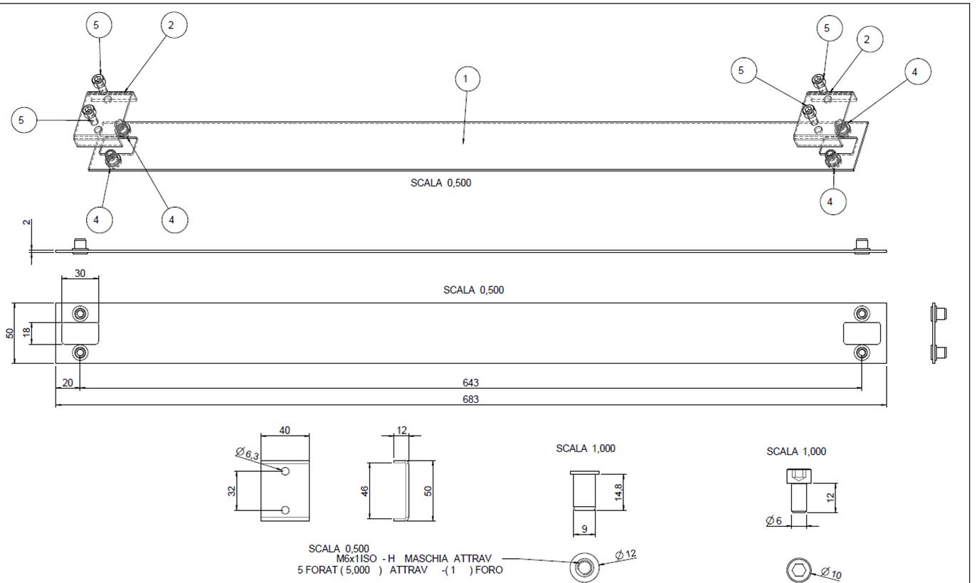 Dimension barre alignement pour chaises VALE