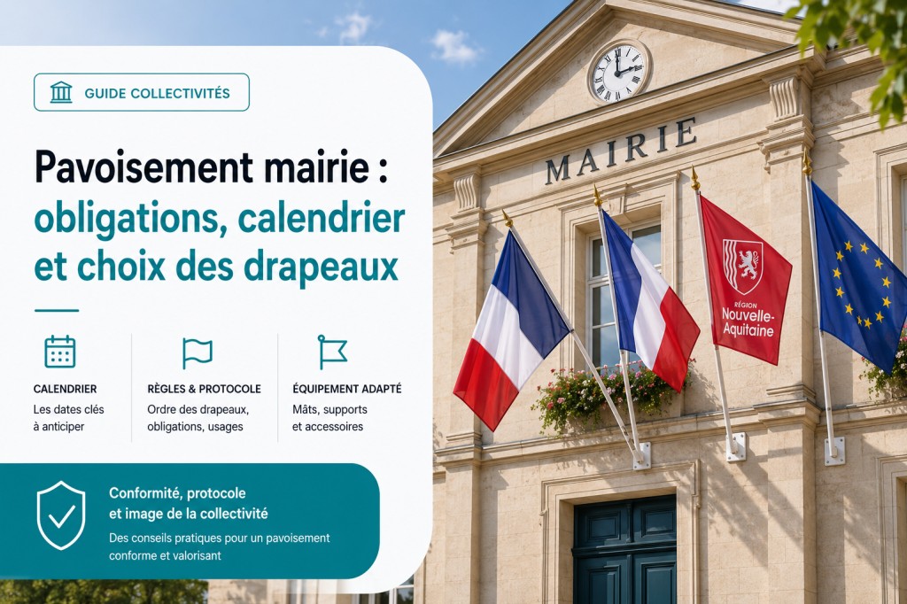 Pavoisement mairie : obligations, calendrier 2026 et choix des drapeaux