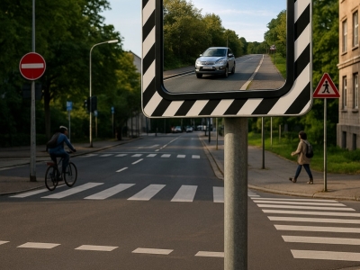Miroirs routiers : sécuriser vos intersections urbaines en toute conformité