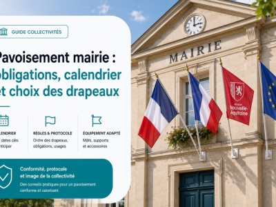 Pavoisement mairie : obligations, calendrier 2026 et choix des drapeaux
