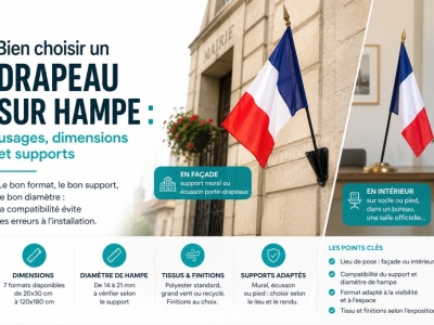 Bien choisir un drapeau sur hampe : usages, dimensions et supports