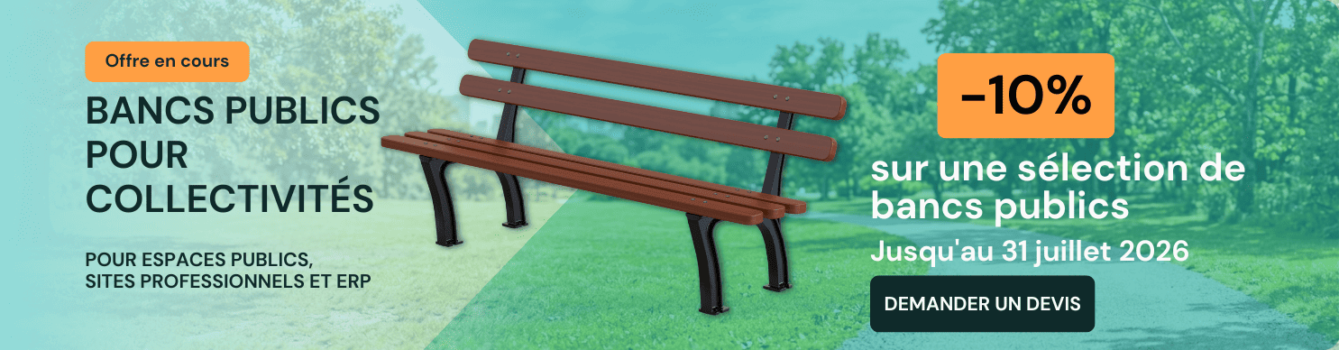 Offre de printemps sur les bancs publics : -10 % sur une sélection 